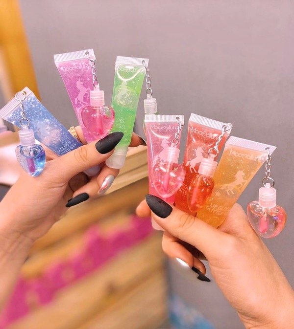 Miniatura 4 de Brillo Labial Gloss Llavero Con Glitte